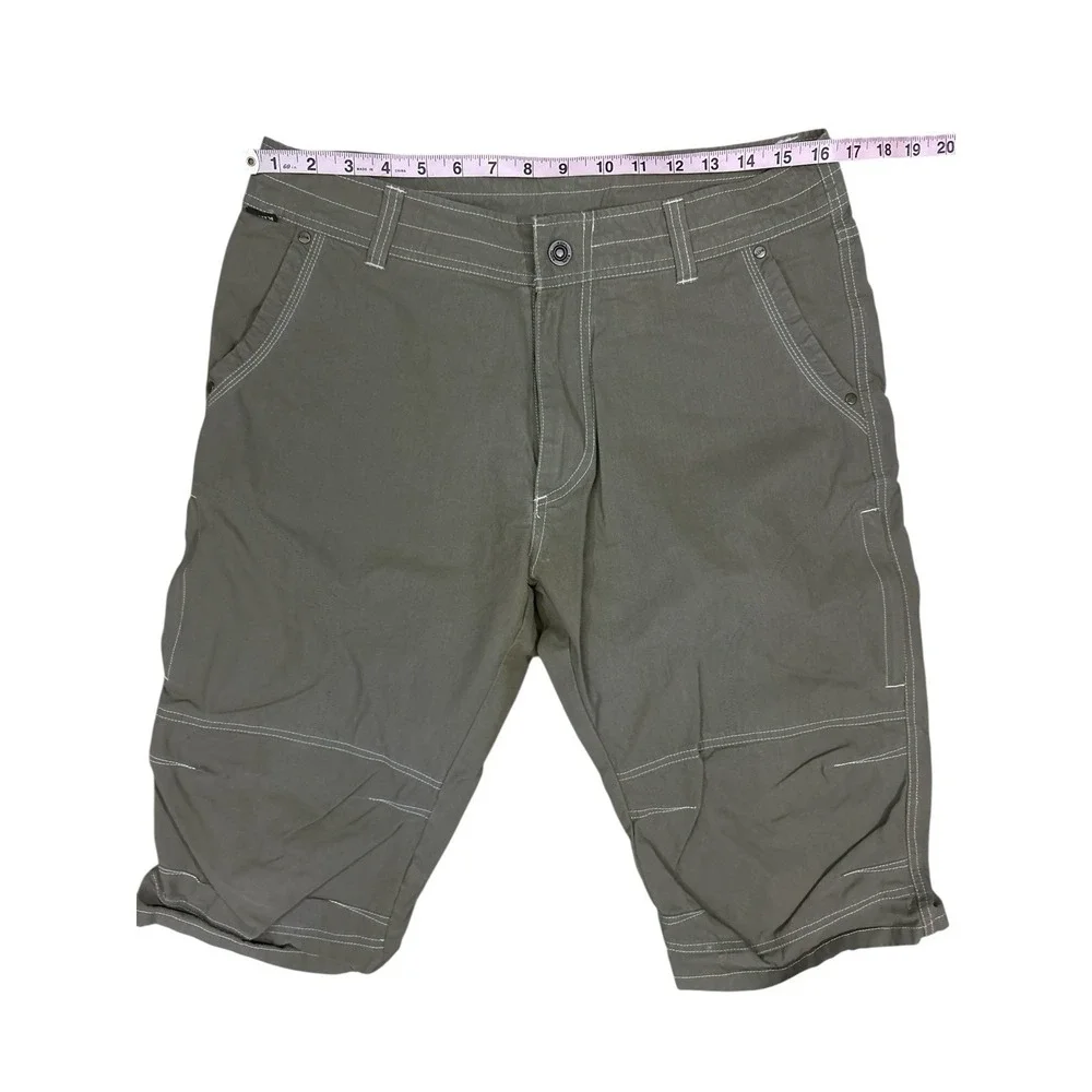 Kuhl Shorts Mens 33 Brown Boulder Vintage Patina Dye 17" Inseam Hiking Cargo - Picture 3 of 6